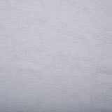 Coton tendance brodé - Marguerites - Blanc bleuté