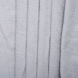 Fashion Embroidered Cotton - Daisy - White blue