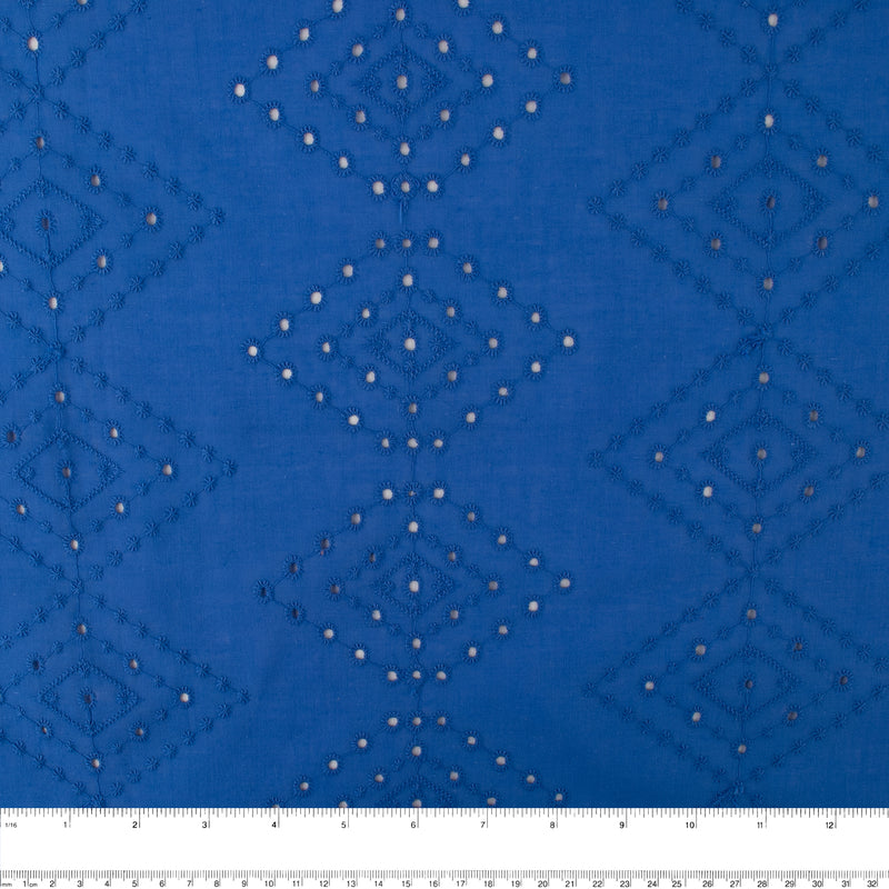 Fashion Embroidered Cotton - Diamonds - Royal