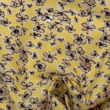 Printed Stretch Cotton Poplin - PAULINA - Clematis - Canary