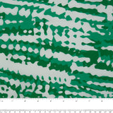 Popeline de coton extensible imprimé - PAULINA - Abstrait - Vert