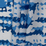 Printed Stretch Cotton Poplin - PAULINA - Abstract - Blue