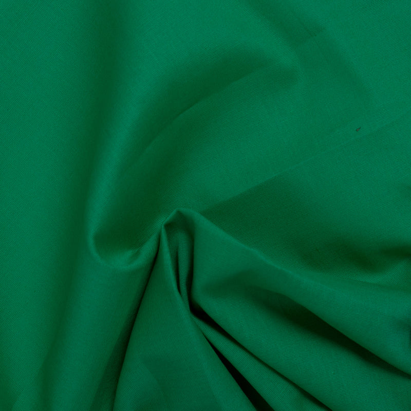 Solid Stretch Cotton Poplin - PAULINA - Pepper green