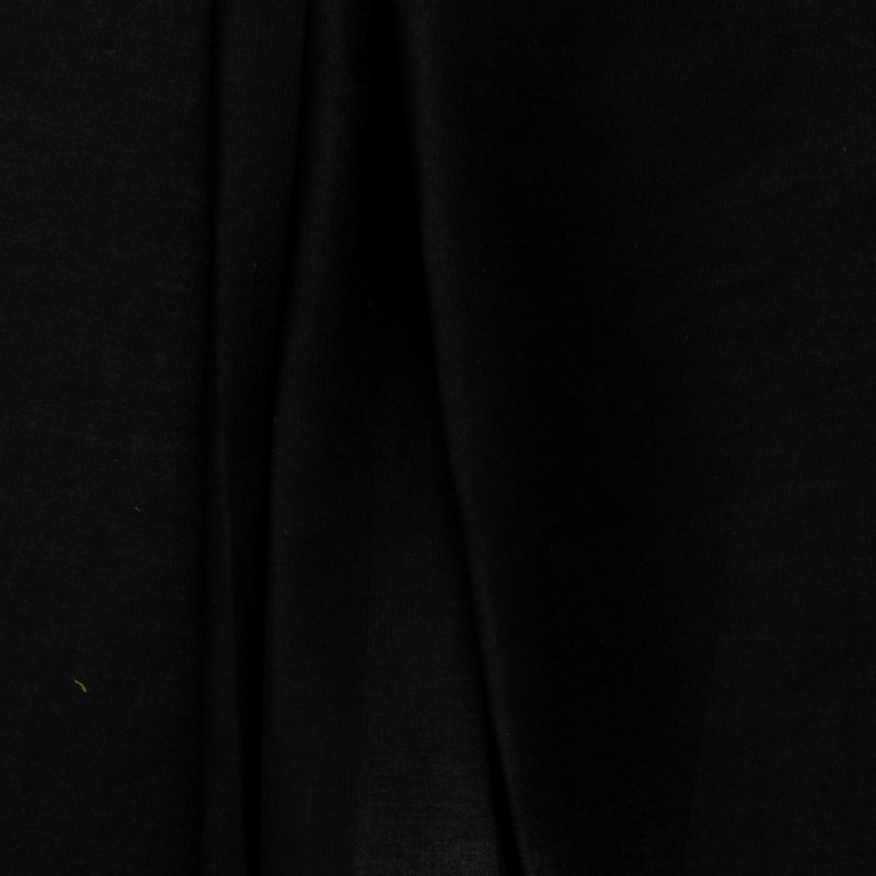 Solid Stretch Cotton Poplin - PAULINA - Black