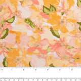 Textured printed georgette - Clematis - Yellow