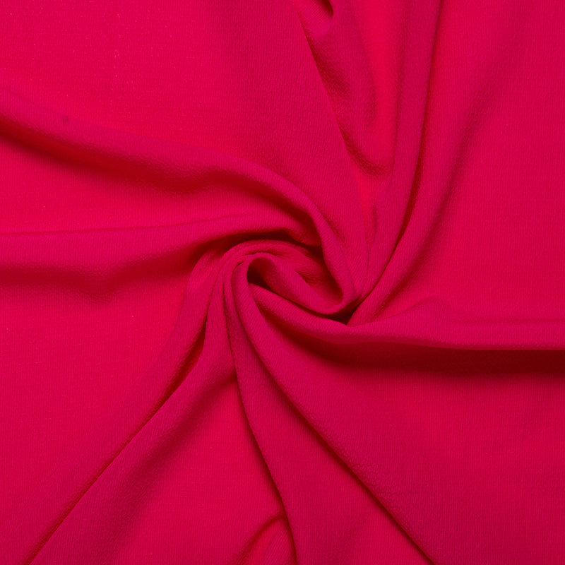 Georgette texturée unie - Fuchsia