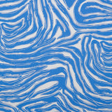 Voile de rayonne imprimée - ALISSA - Abstrait - Bleu