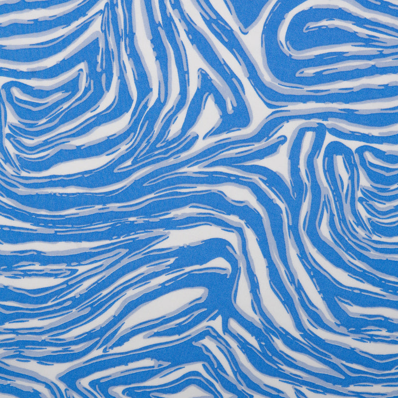 Voile de rayonne imprimée - ALISSA - Abstrait - Bleu