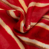 Voile de rayonne imprimée - ALISSA - Rayures - Rouge scarlet