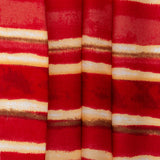 Voile de rayonne imprimée - ALISSA - Rayures - Rouge scarlet