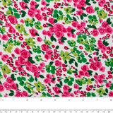 Rayon Voile Print - ALISSA - Roses - Kelly green