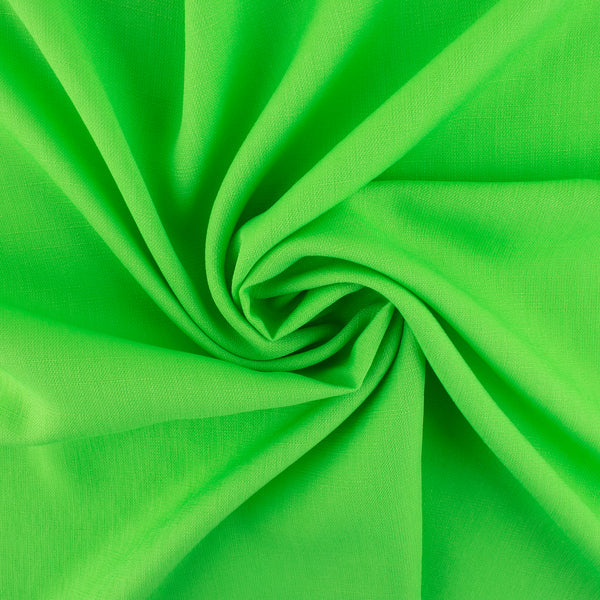 Solid polyester rayon - ANNA - Neon green