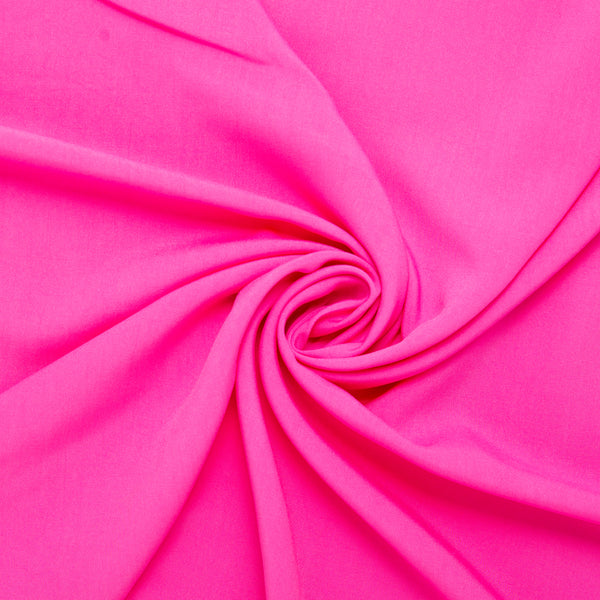 Solid Rayon Poplin - POPPY - Hot pink