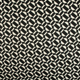 Satin velours en polyester imprimé - DANIA - Géométrique - Noir