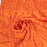 Smocked print Polyester Georgette - GEORGINA - Abstract - Orange
