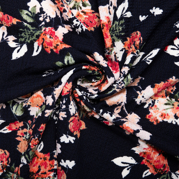 Printed Knit - MISAKI - Florals - Charcoal