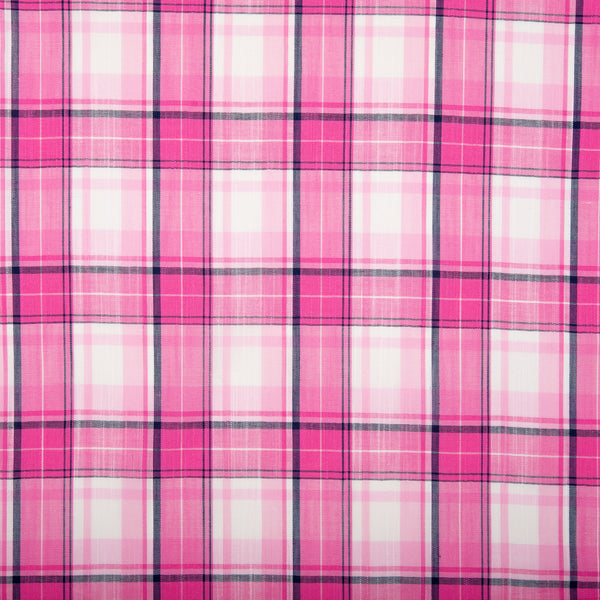 Cotton plaid - KENDRA - Flamingo