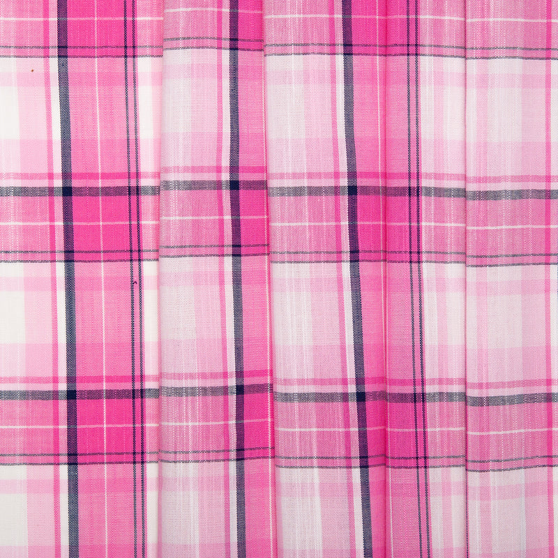 Cotton plaid - KENDRA - Flamingo