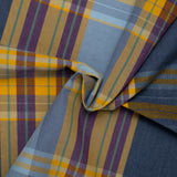 Cotton plaid - KENDRA - Yellow / Purple