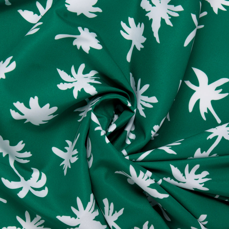 Printed Bathing Suit With SPF50 - Palm tree - Green