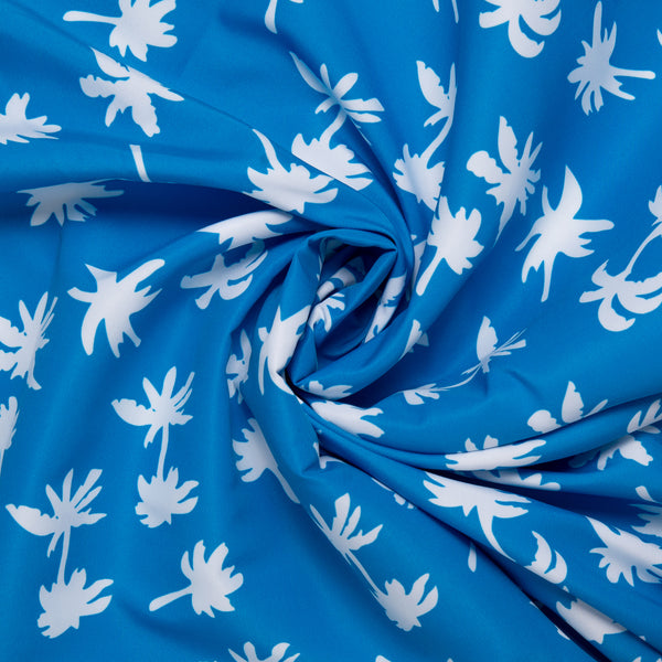 Printed Bathing Suit With SPF50 - Palm tree - Blue