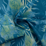 Printed Bathing Suit With SPF50 - Leafs - Blue / Green