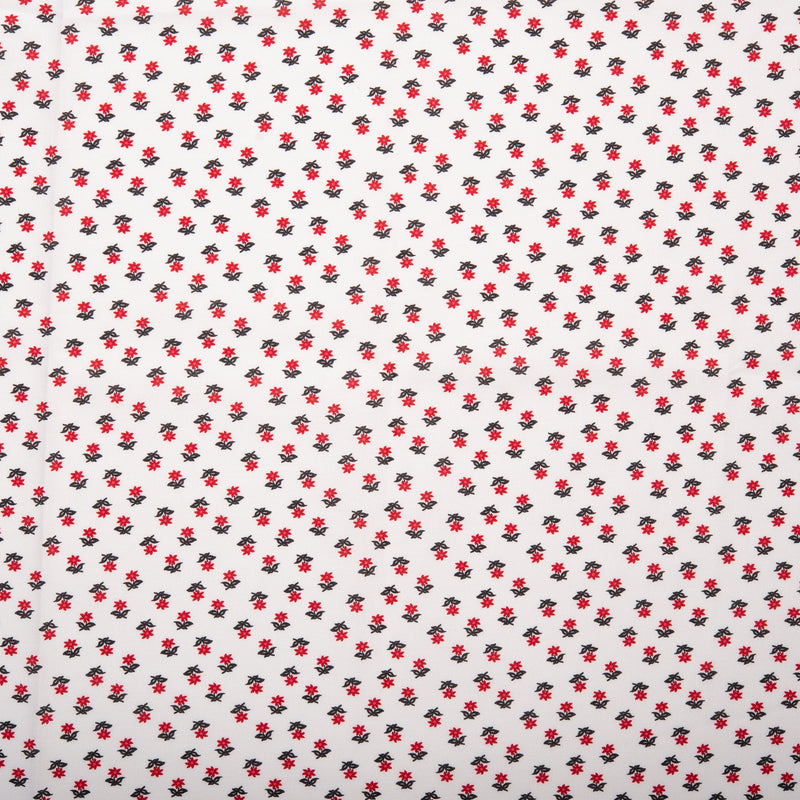 Printed Cotton - RUBY - Daisy - White