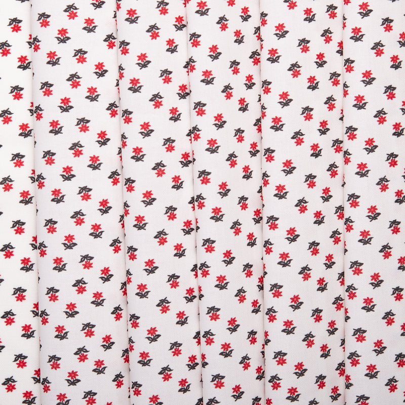 Printed Cotton - RUBY - Daisy - White