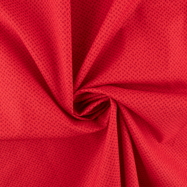 Coton imprimé - <RUBY> - Marguerite mini - Rouge