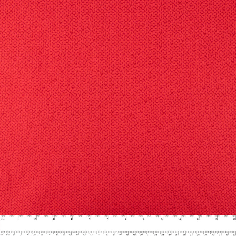 Coton imprimé - <RUBY> - Marguerite mini - Rouge