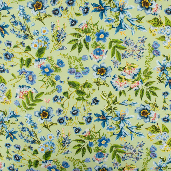 Digital Printed Cotton - SOMETHING BLUE - Lily - Green