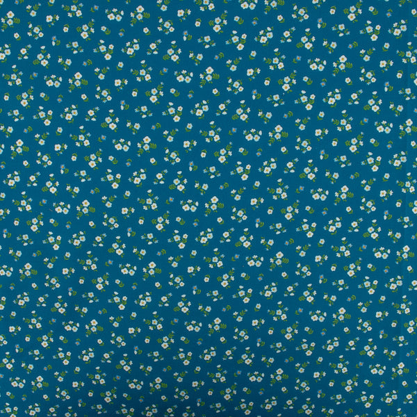Digital Printed Cotton - SOMETHING BLUE - Daisy - Blue