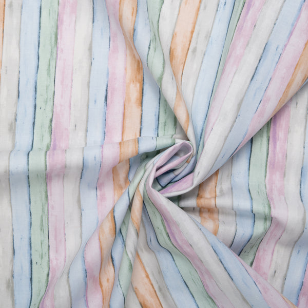 Printed Cotton - BEACH BOUND - Stripes - Multicolour