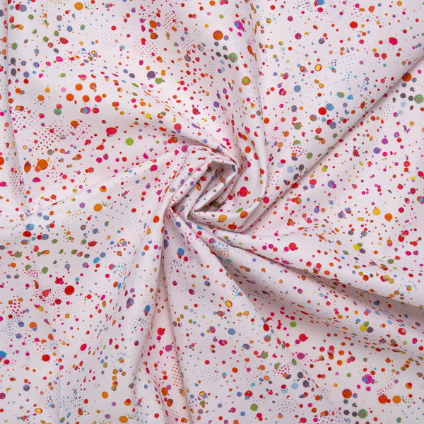 Digital Printed Cotton - CATSVILLE - Dots - White