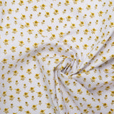 Printed Cotton - BELLE - Daisy - White