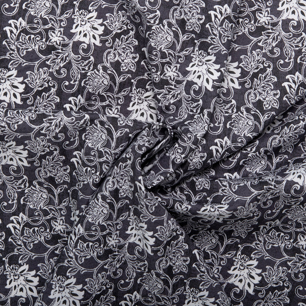 Printed Cotton - BELLE - Arabesque - Charcoal