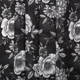 Printed Cotton - BELLE - Peony - Charcoal