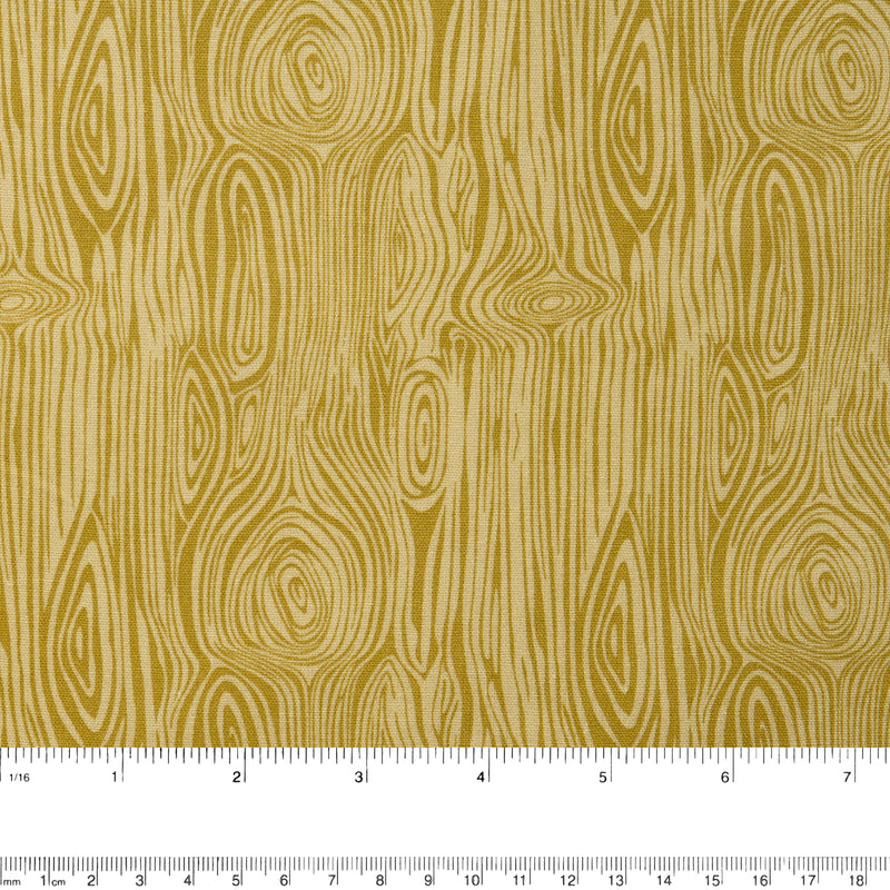 Printed Cotton - LET'S GO CAMPING - Woods - Cornsilk