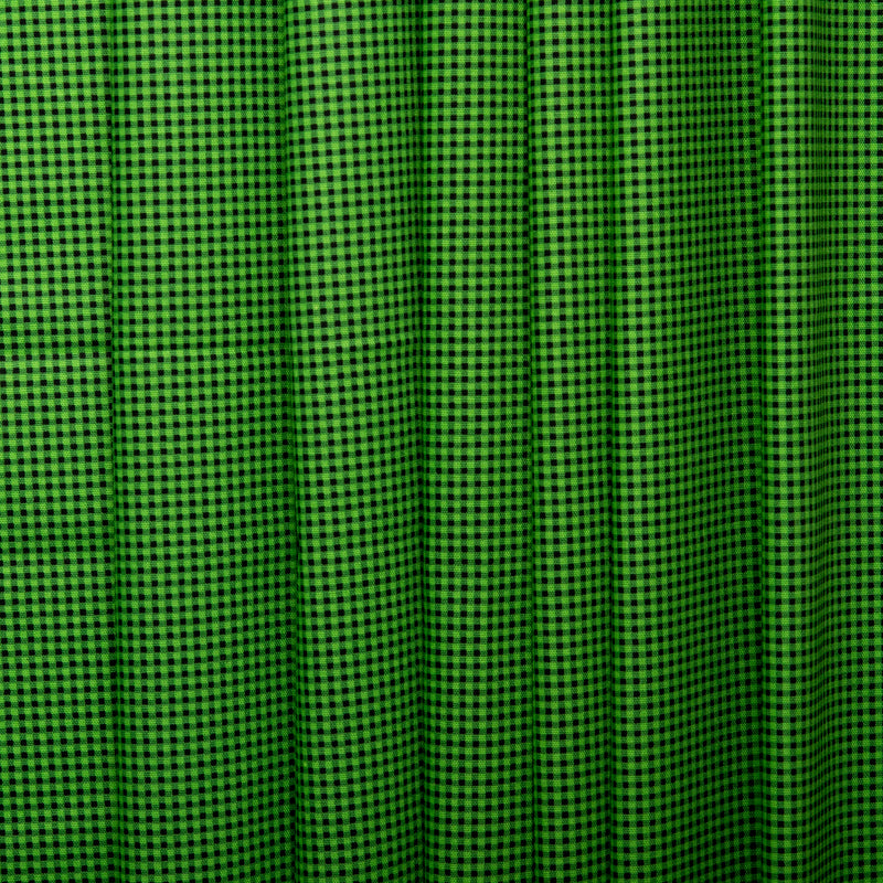 Printed Cotton - LET'S GO CAMPING - Plaids - Green