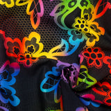 Printed Cotton - RAINBOW CREATIVE - Florals - Black