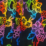 Printed Cotton - RAINBOW CREATIVE - Florals - Black