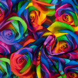 Coton imprimé - &lt;RAINBOW CREATIVE&gt; - Roses - Noir