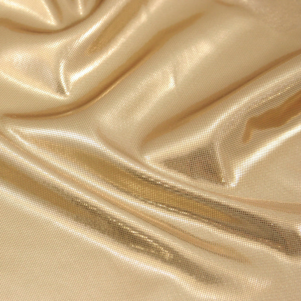 AK TRADING CO. 60 Wide Foil Lame Knit Metallic Stretch Spandex Fabric (by  The Yard, Gold)
