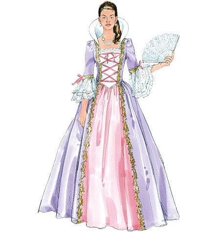M5731 Misses'/Children's/Girls' Princess Costumes (size: SML-MED-LRG-XLG)