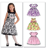 M5793 Children's/Girls' Lined Dresses (size: 2-3-4-5)