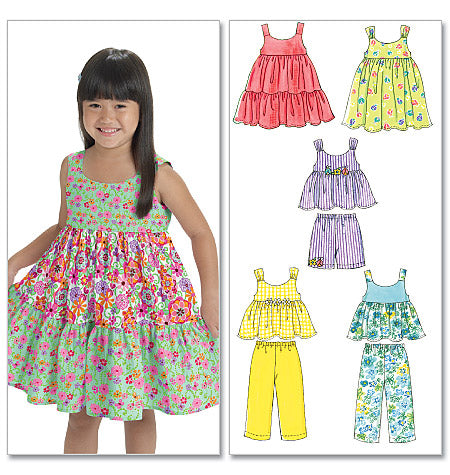 M6017 Toddlers'/Children's Tops, Dresses, Shorts And Pants (size: 1-2-3)