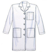 M6107 Misses'/Men's Lab Coat, Dress, Top, Pull-On Pants, Hats and Tie Belt (size: XLG-XXL)