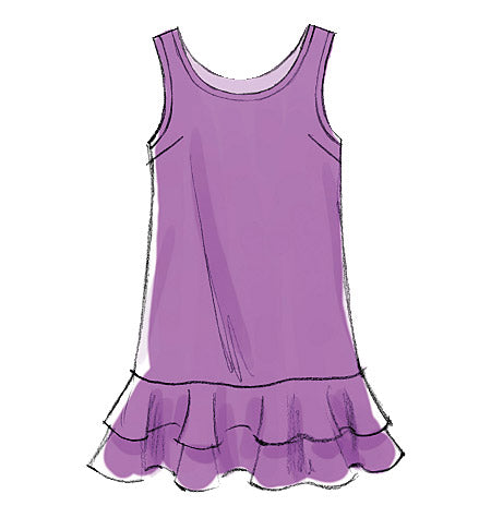 M6275 Girls'/Girls' Plus Dresses, Scarf and Leggings (size: (7-8) (10- –  Fabricville