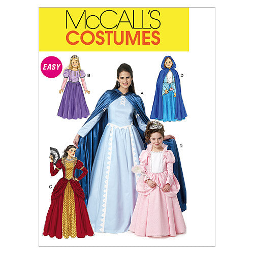M6420 Misses'/Children's/Girls' Costumes (size: (3-4) (5-6) (7-8))