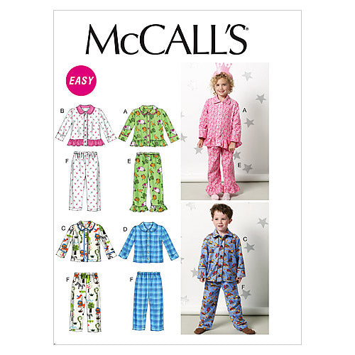 McCall's Sewing Pattern Child/Girls' Tops, Dresses and Leggings-3-4-5-6